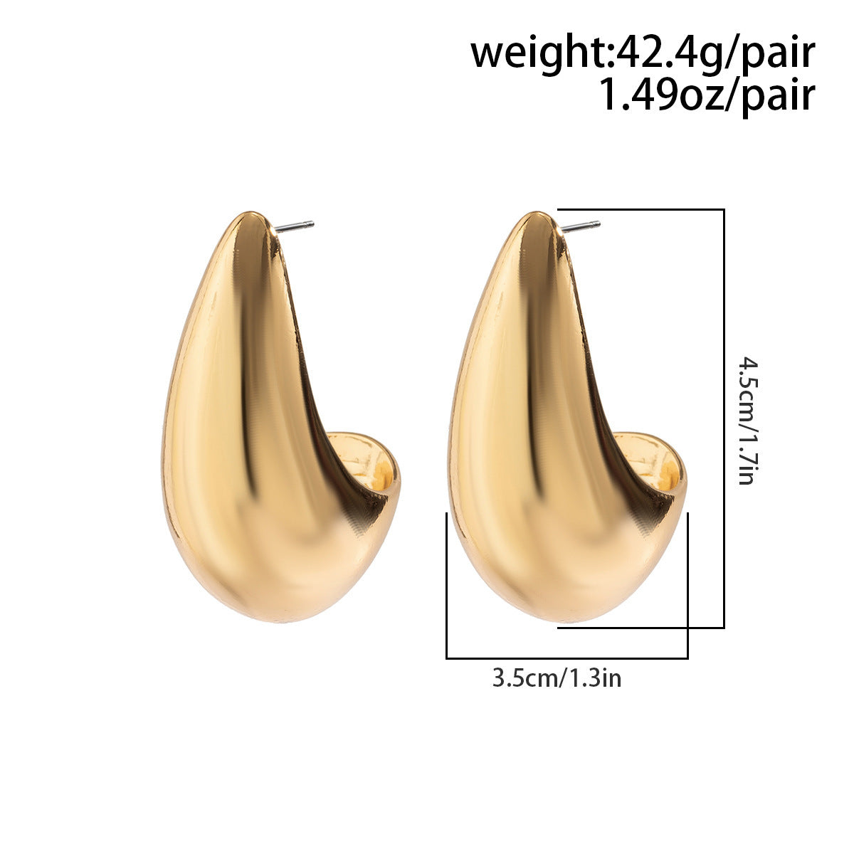 Minimalist Retro Teardrop Statement Earrings