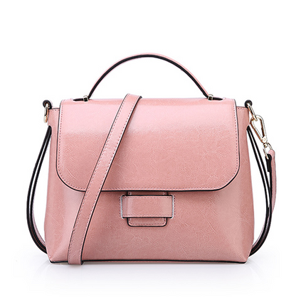 Luxury Leather Crossbody Briefcase Handbag – Elegant Business Style