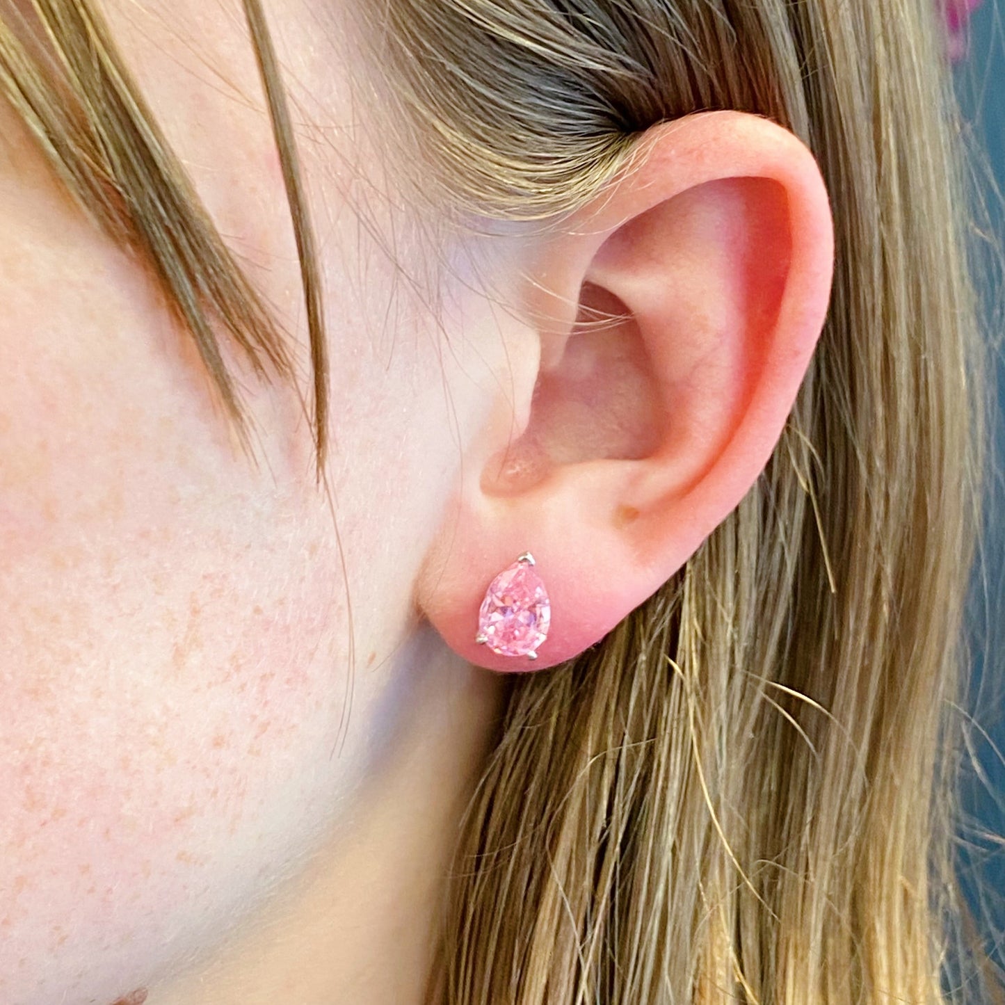 Luxe Sterling Silver Teardrop Stud Earrings