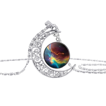 Celestial Moon Gemstone Necklace for Women