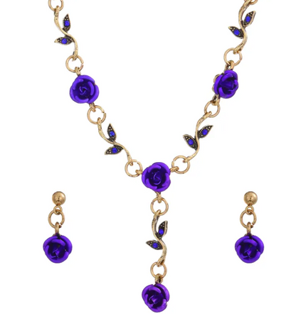 Vintage Rose Jewelry Set