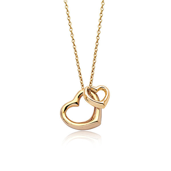 Elegant Double Heart Necklace for Women