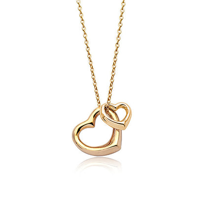 Elegant Double Heart Necklace for Women