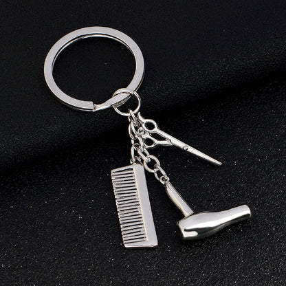 Hair Stylist Keychain Set – Fashion Hairdresser Tool Charm Keyring Gift