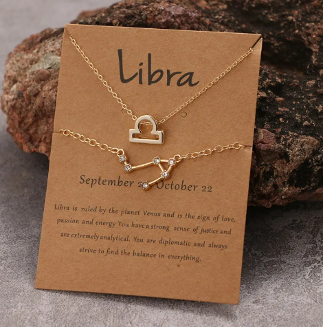 Zodiac Sign Necklace Set – Elegant Astrology Jewelry for Women