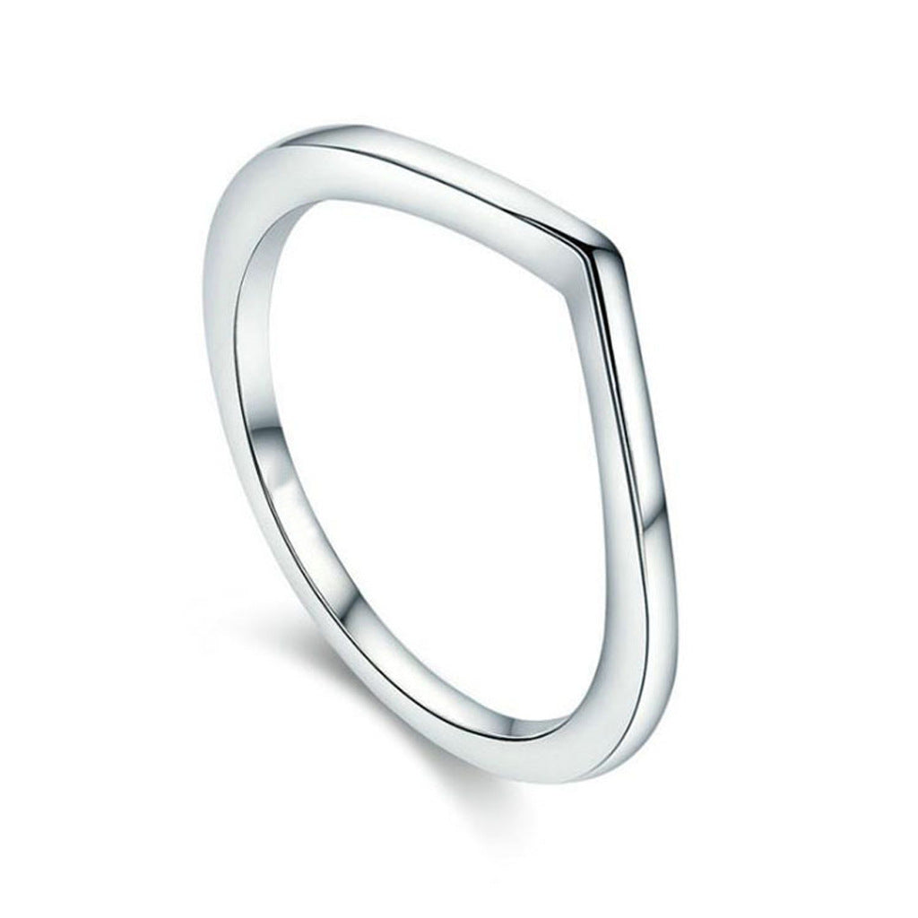 Minimalist Silver Teardrop Ring
