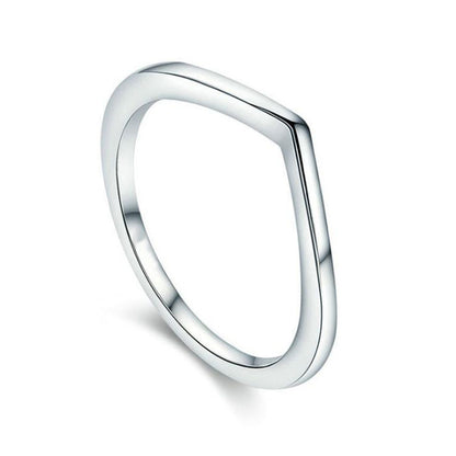Minimalist Silver Teardrop Ring