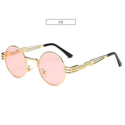 Spring Leg Round Frame Sunglasses