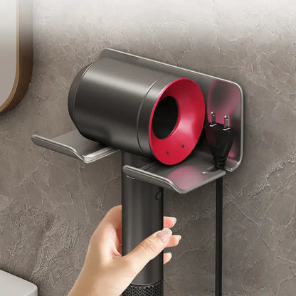 Wall Mounted Hair Tool Holder – Bathroom Organizer Rack for Hair Dryer & Styling Accessories