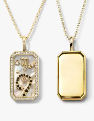 Luxury Zodiac Diamond Pendant Necklace