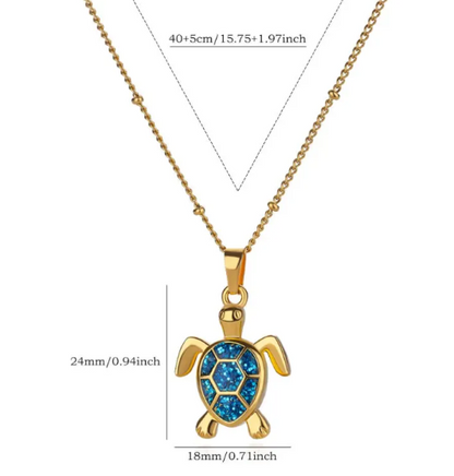 Gold Sea Turtle Necklace