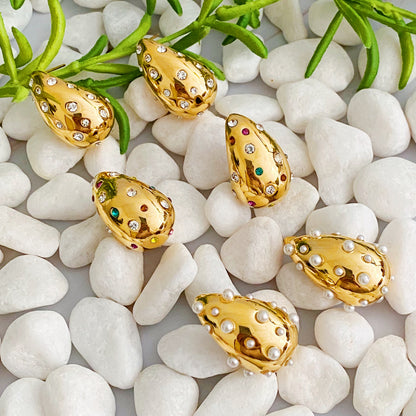 Glam Crystal Teardrop Earrings