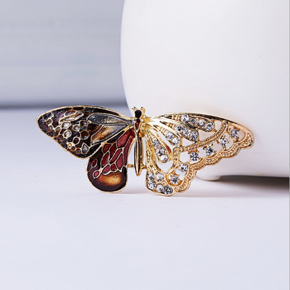 Elegant Butterfly Crystal Brooch