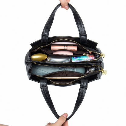 New Genuine Leather Women’s Handbag – Luxury Boston Tote