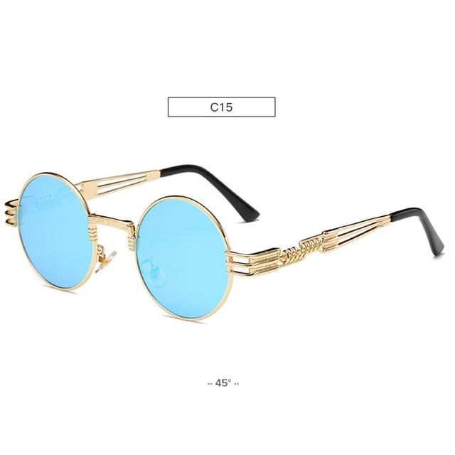 Spring Leg Round Frame Sunglasses