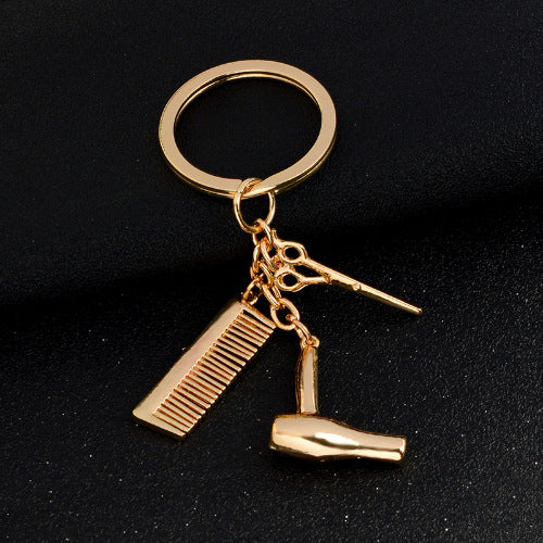 Hair Stylist Keychain Set – Fashion Hairdresser Tool Charm Keyring Gift
