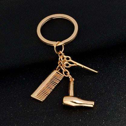 Hair Stylist Keychain Set – Fashion Hairdresser Tool Charm Keyring Gift