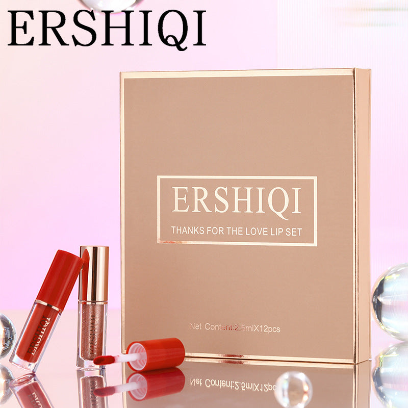 12-Piece Velvet Matte Lipstick Gift Set – Long Lasting Moisturizing Lip Colors
