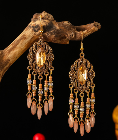 Vintage Boho Tassel Teardrop Earrings