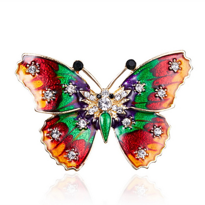 Elegant Butterfly Crystal Brooch