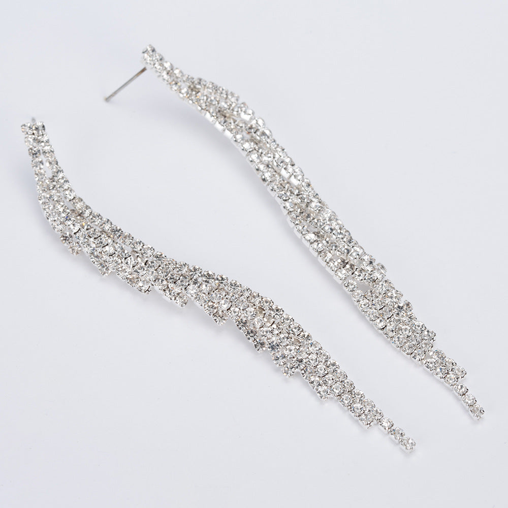 Elegant Rhinestone Drop Earrings
