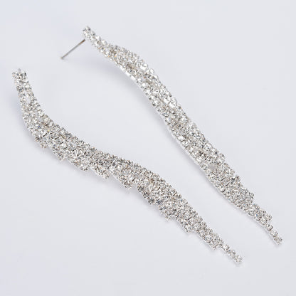 Elegant Rhinestone Drop Earrings