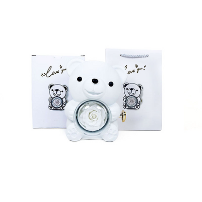 Romantic Rose Bear Gift Jewelry Box