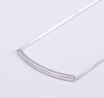 Minimalist Silver Bar Necklace