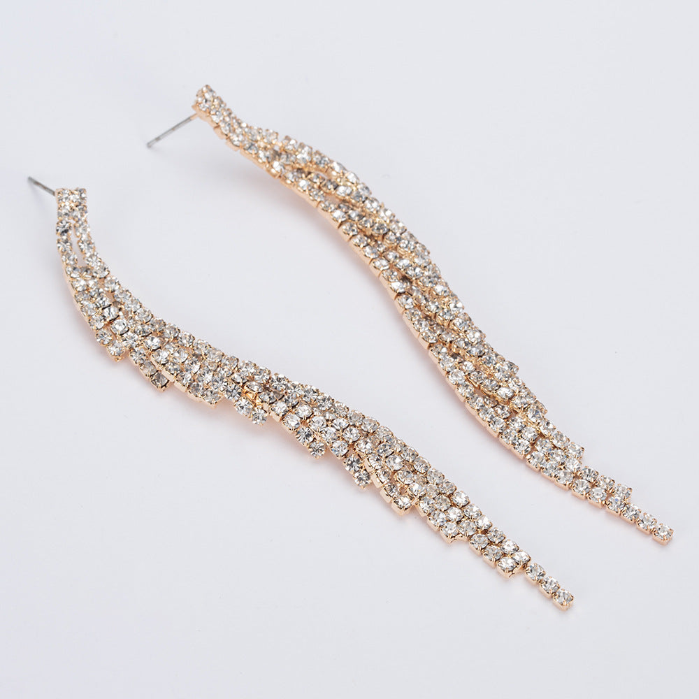 Elegant Rhinestone Drop Earrings