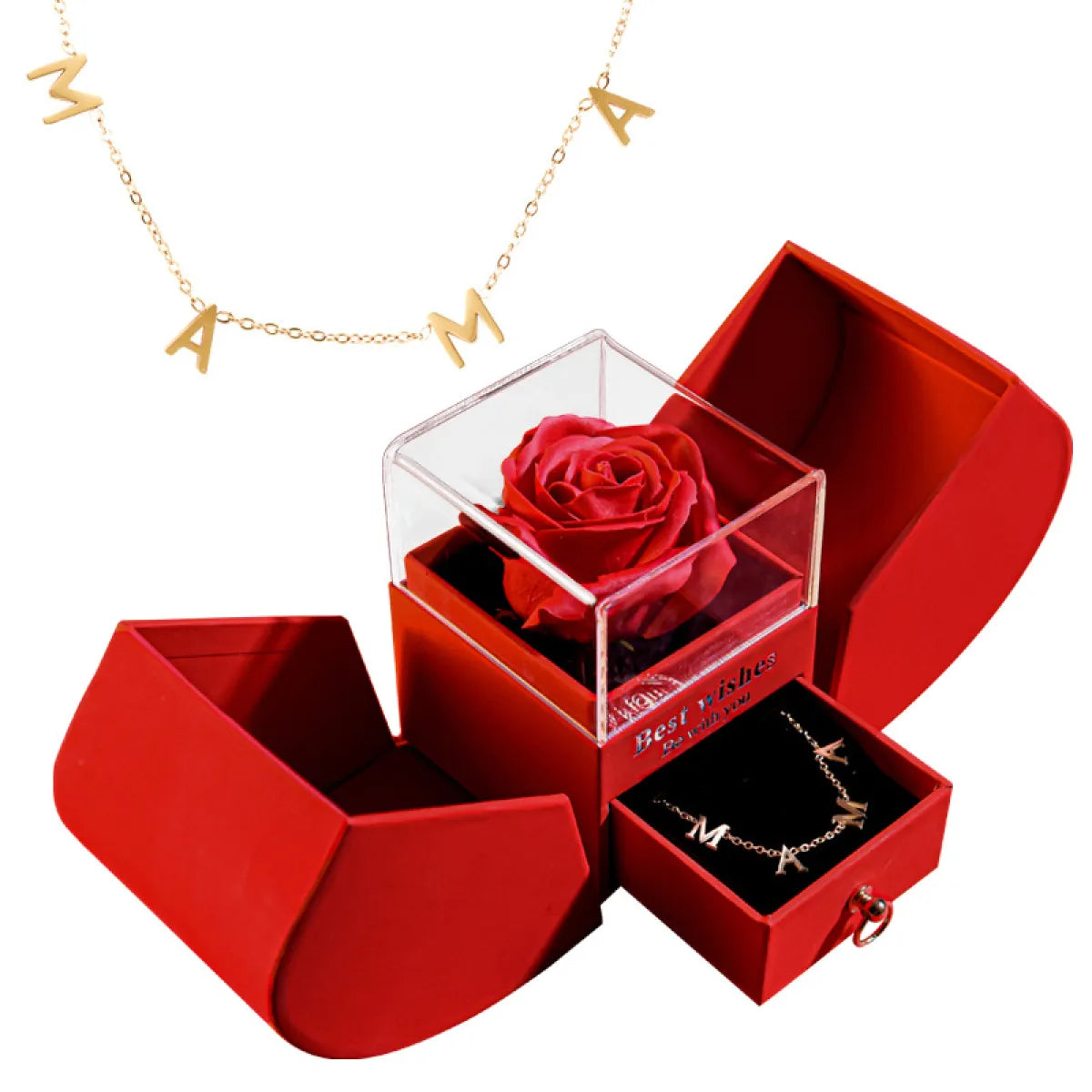Luxury Rose Necklace Gift Box