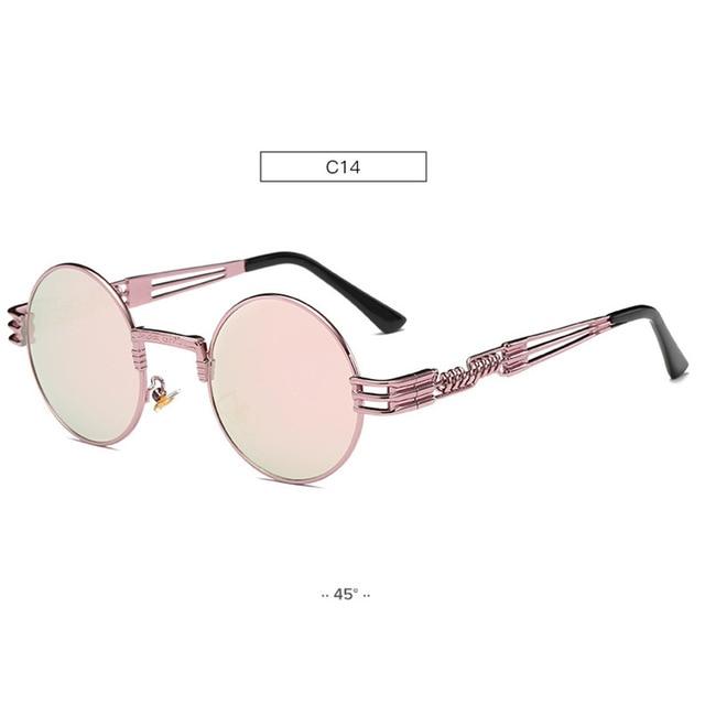 Spring Leg Round Frame Sunglasses