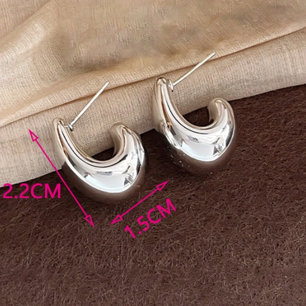Vintage Chunky Teardrop Earrings