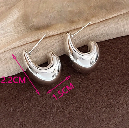 Vintage Chunky Teardrop Earrings
