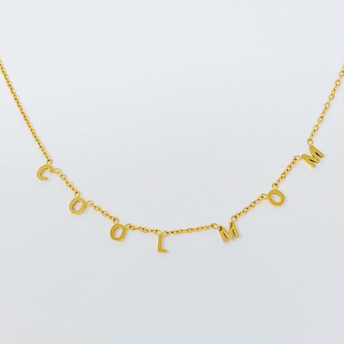 Minimalist Mom Letter Necklace