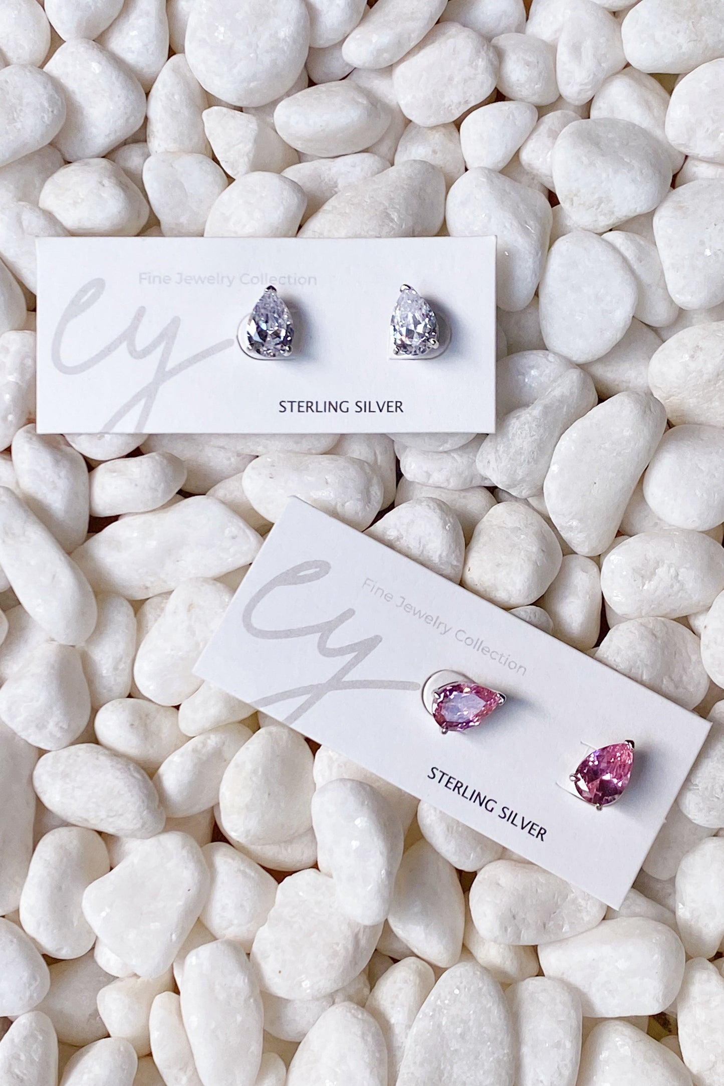 Luxe Sterling Silver Teardrop Stud Earrings