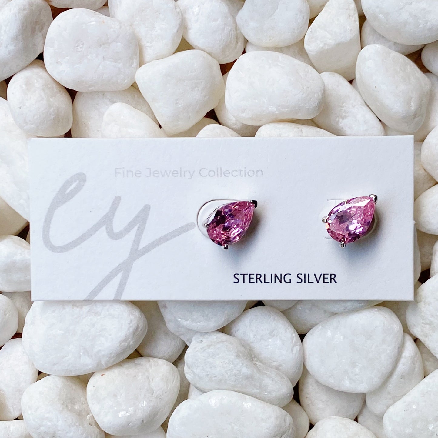 Luxe Sterling Silver Teardrop Stud Earrings