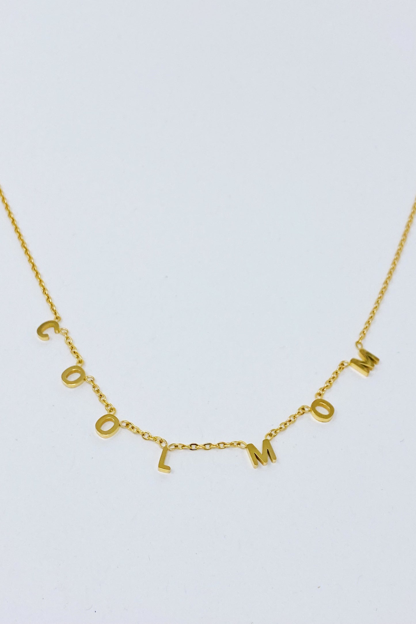 Minimalist Mom Letter Necklace