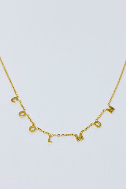 Minimalist Mom Letter Necklace