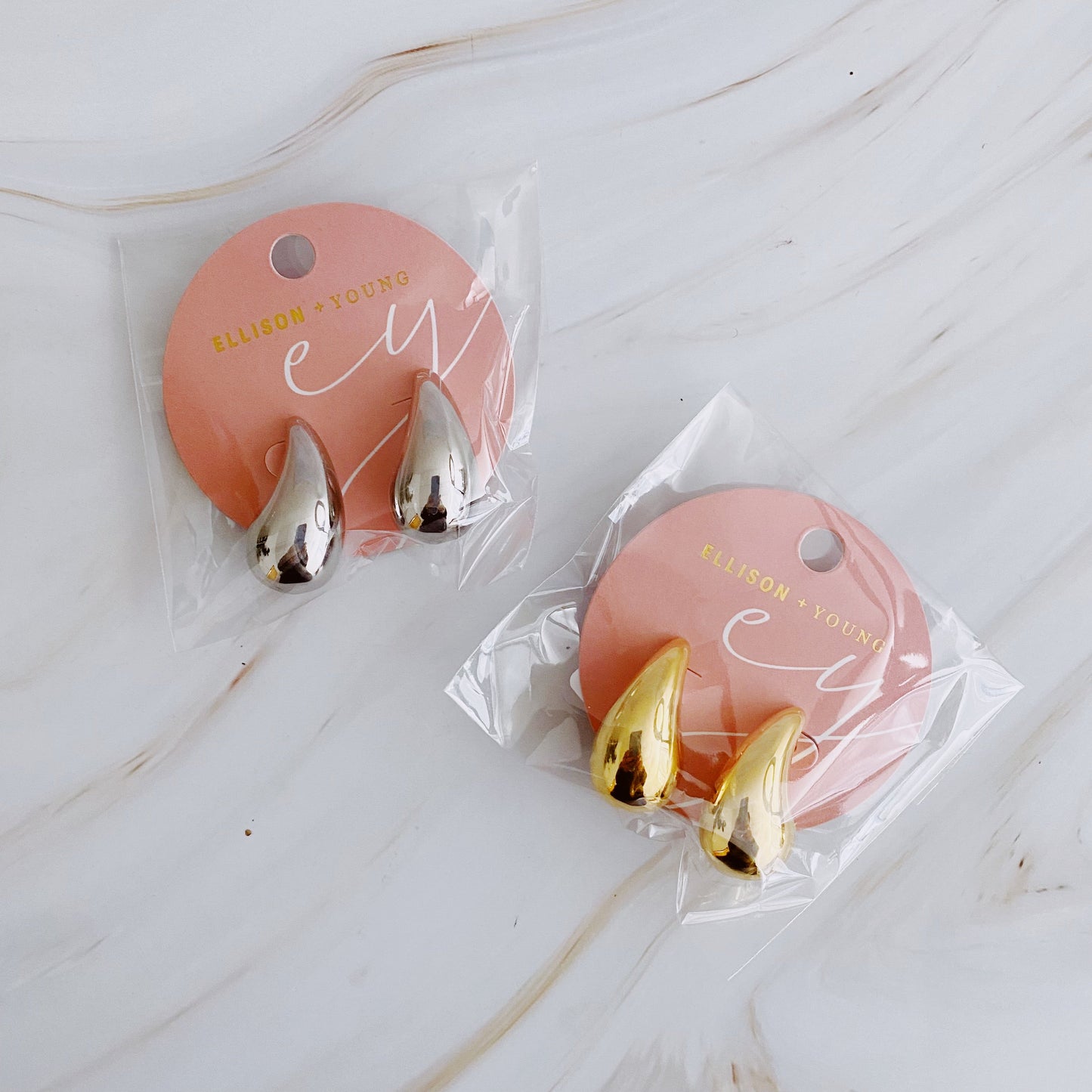 Luxury Hollow Teardrop Stud Earrings