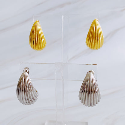Luxury Cabled Teardrop Stud Earrings