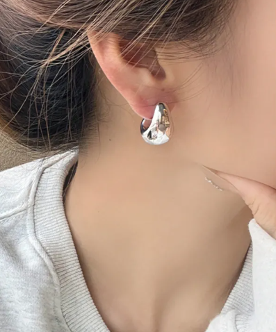 Vintage Chunky Teardrop Earrings