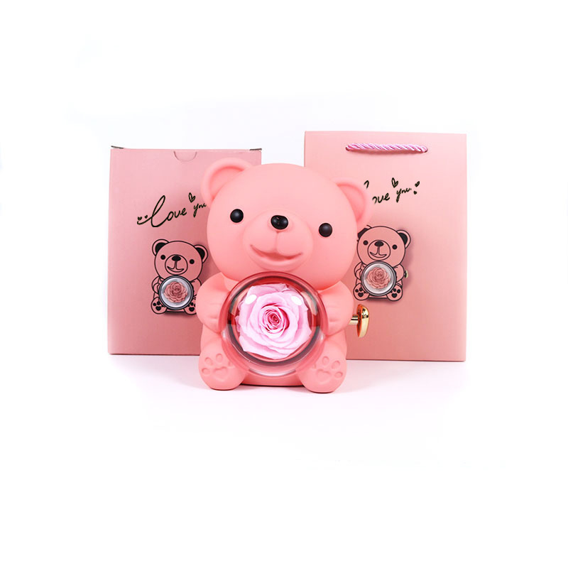 Romantic Rose Bear Gift Jewelry Box