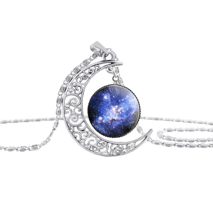 Celestial Moon Gemstone Necklace for Women
