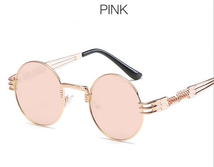 Spring Leg Round Frame Sunglasses