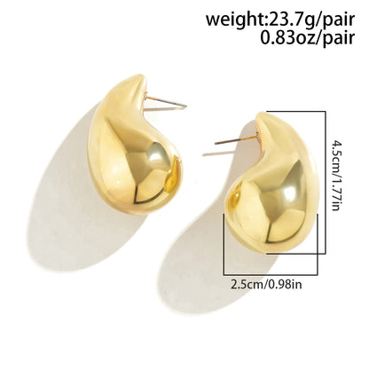 Minimalist Retro Teardrop Statement Earrings