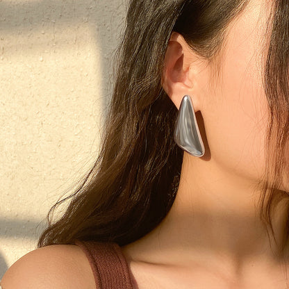 Minimalist Retro Teardrop Statement Earrings