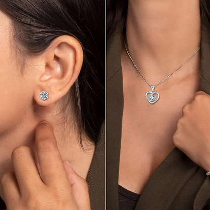 Heart Necklace & Earring Set