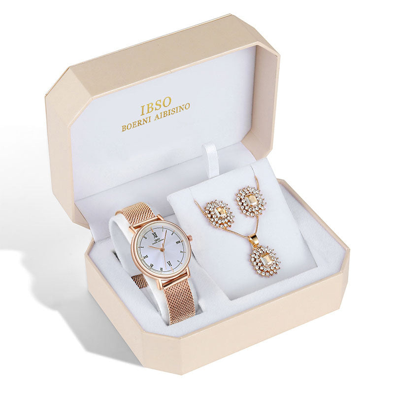 Luxury Women’s Watch & Jewelry Gift Set