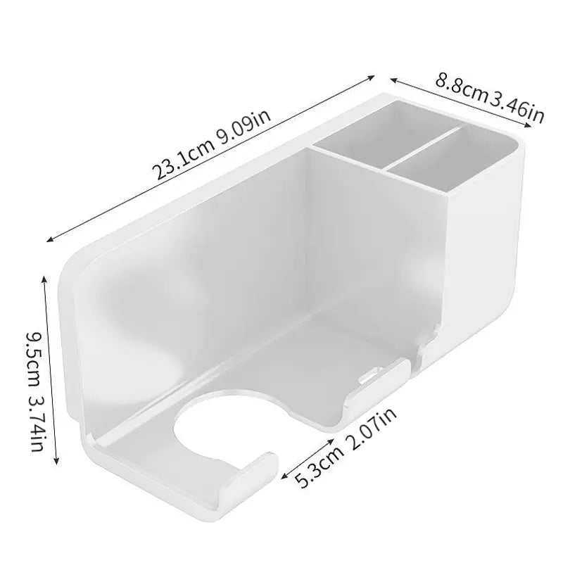 Wall Mounted Hair Tool Holder – Bathroom Organizer Rack for Hair Dryer & Styling Accessories