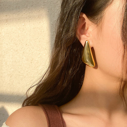 Minimalist Retro Teardrop Statement Earrings